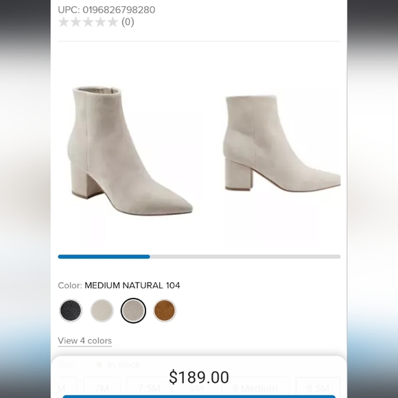 NWT Marc Fisher Ltd. 'Jojo' Pointy Toe Ankle Boot in Light Grey Suede Sz. 6.5 - Picture 9 of 9